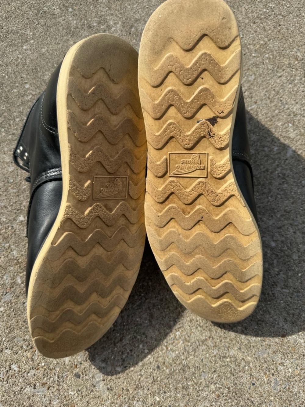 Red Wing 6” Black Leather Moc Toe 9 1/2 D - Picture 6 of 7